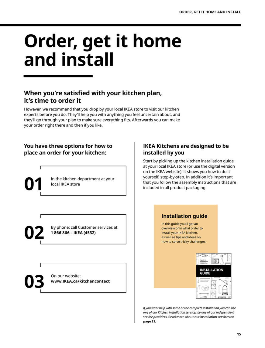 IKEA Canada English IKEA Kitchen Planning Guide English Page 14 15